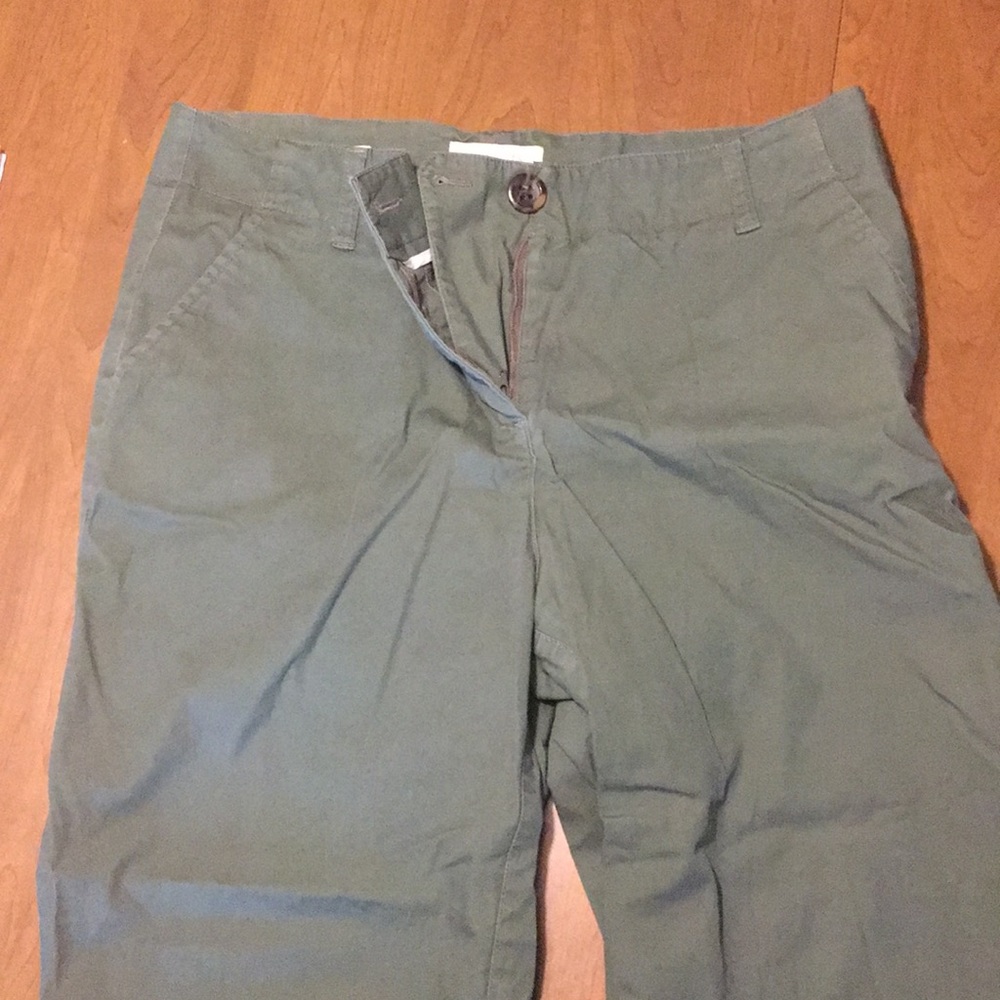 Talbots olive color cropped pants